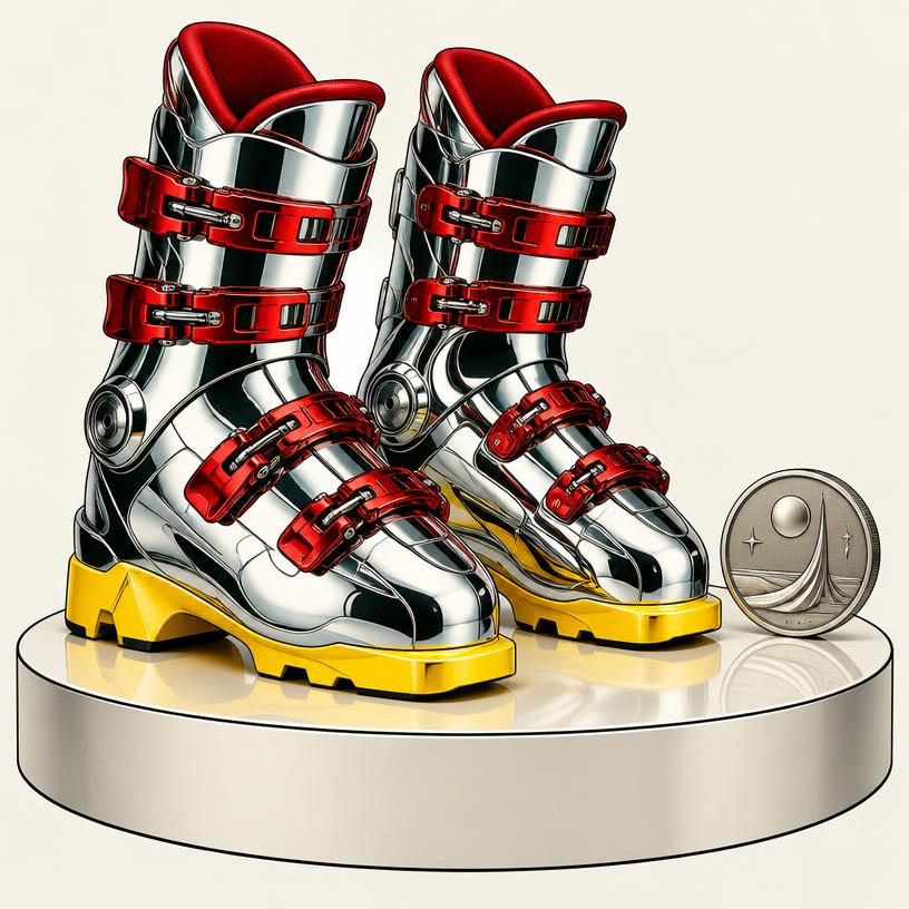 Original fictional brian gorski’s skii boots from Vietnam concept and decorative rendercoin
