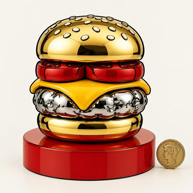Original fictional the habit grill burger concept and decorative rendercoin