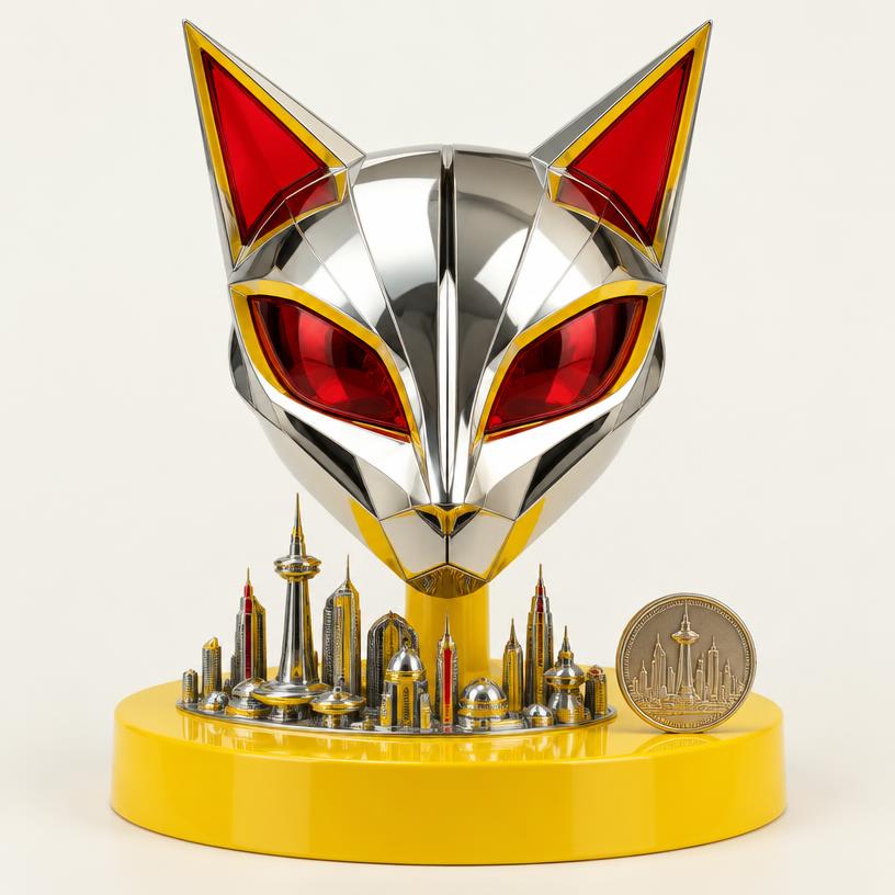 Original fictional catwoman manhattan concept and decorative rendercoin