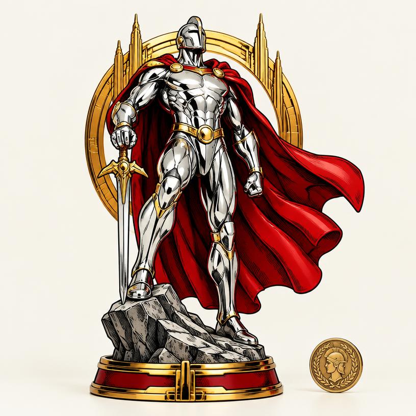 Original fictional derek the arc of myth concept and decorative rendercoin