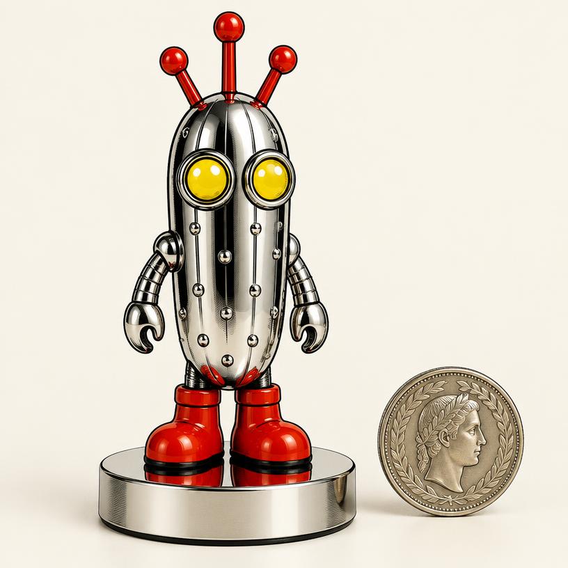 Original fictional dillbot3 concept and decorative rendercoin