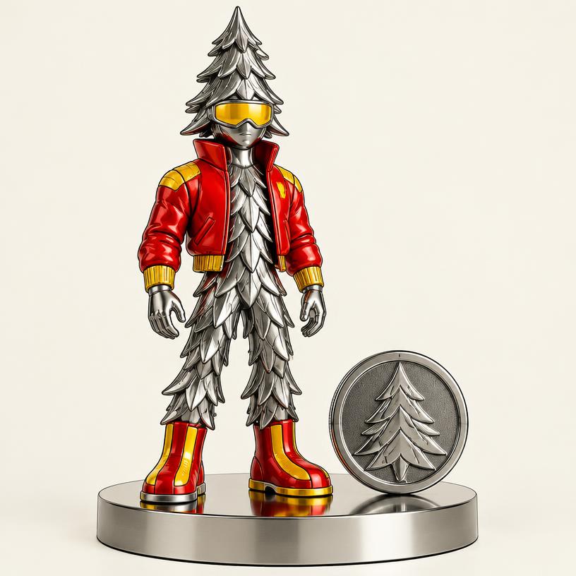 Original fictional ian pine concept and decorative rendercoin