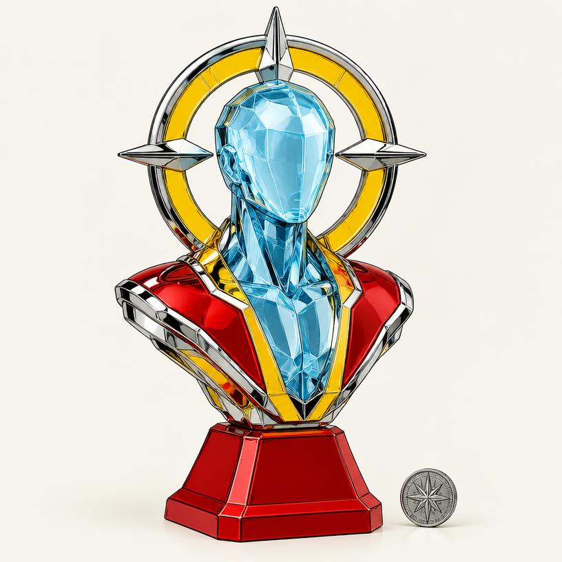 Original fictional Jesus ice concept and decorative rendercoin